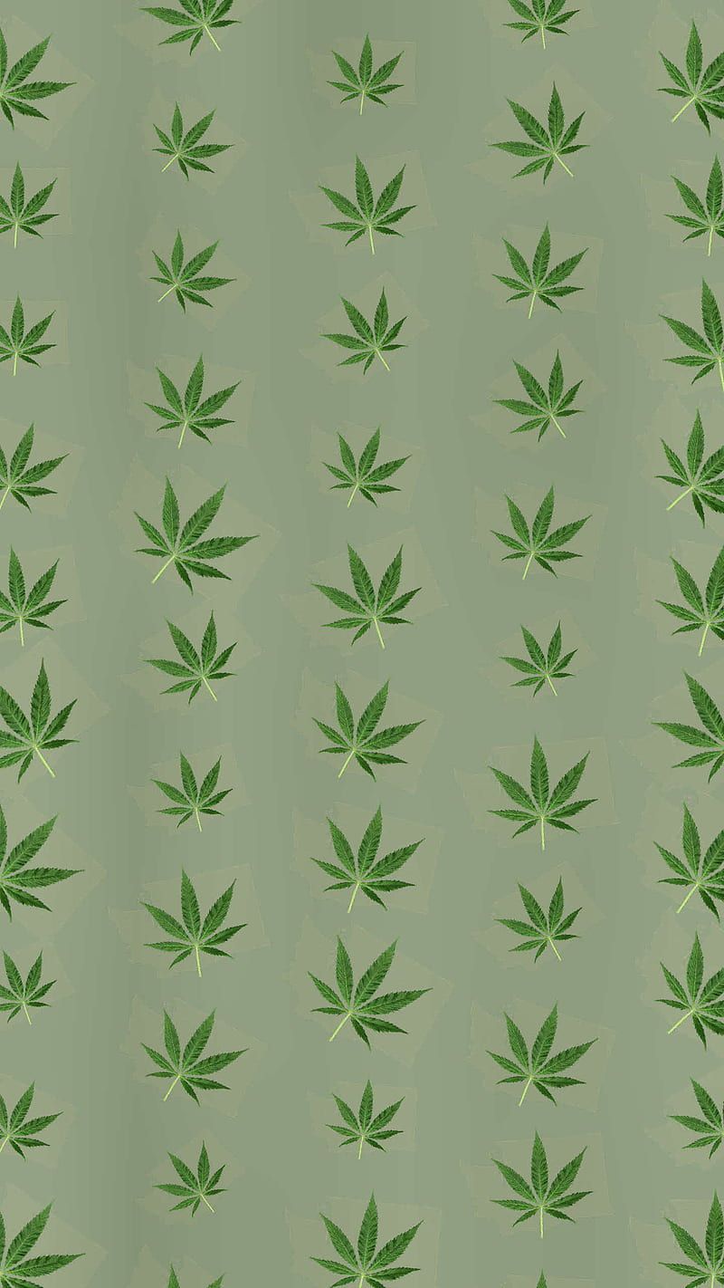 Falling Weeds, background, green, high, leaves, marijuana, pattern, smoke, HD phone wallpaper