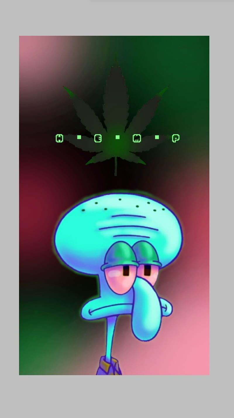 H**p squidward, marijuana, spongebob, HD phone wallpaper