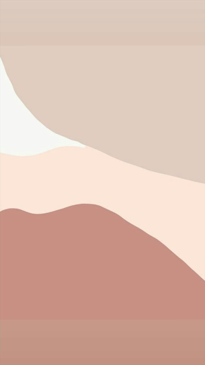 A minimalist landscape with pink and beige tones - Colorful, neutral