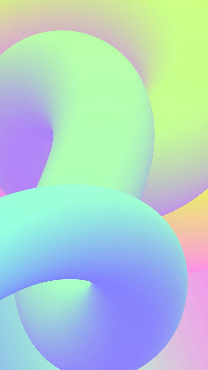 Colorful abstract iPhone wallpaper, 3D
