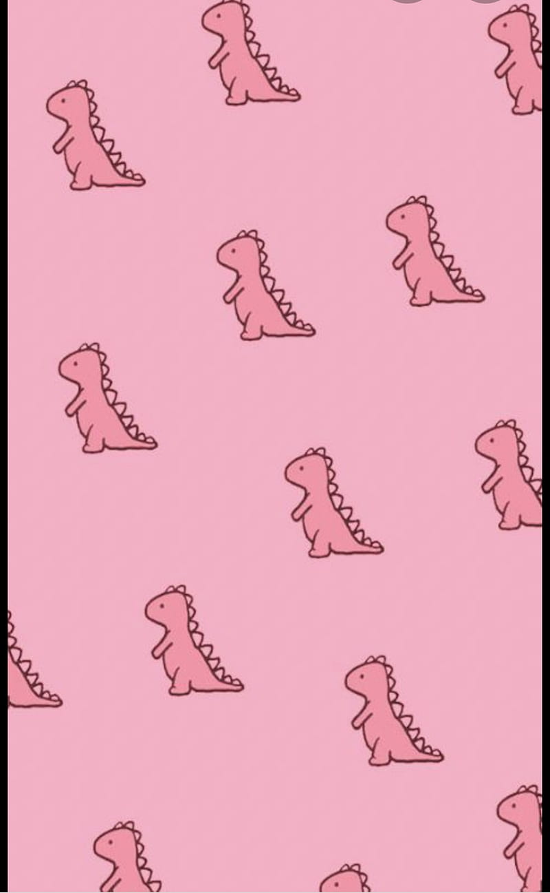 A pink dinosaur pattern on the background - Dinosaur