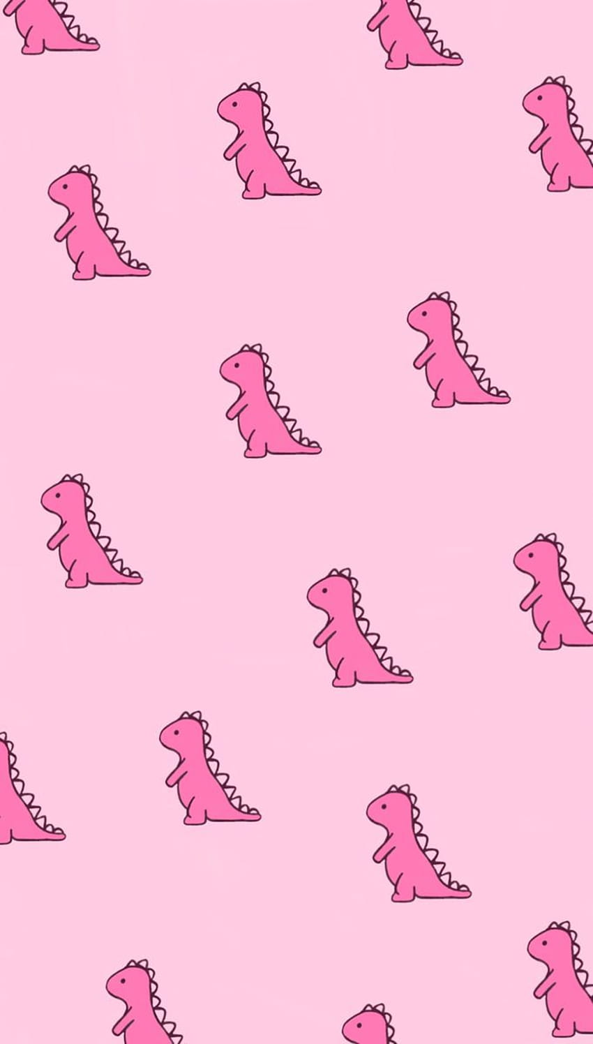 Pink Dinosaurs, Cute Aesthetic Dinosaur HD phone wallpaper