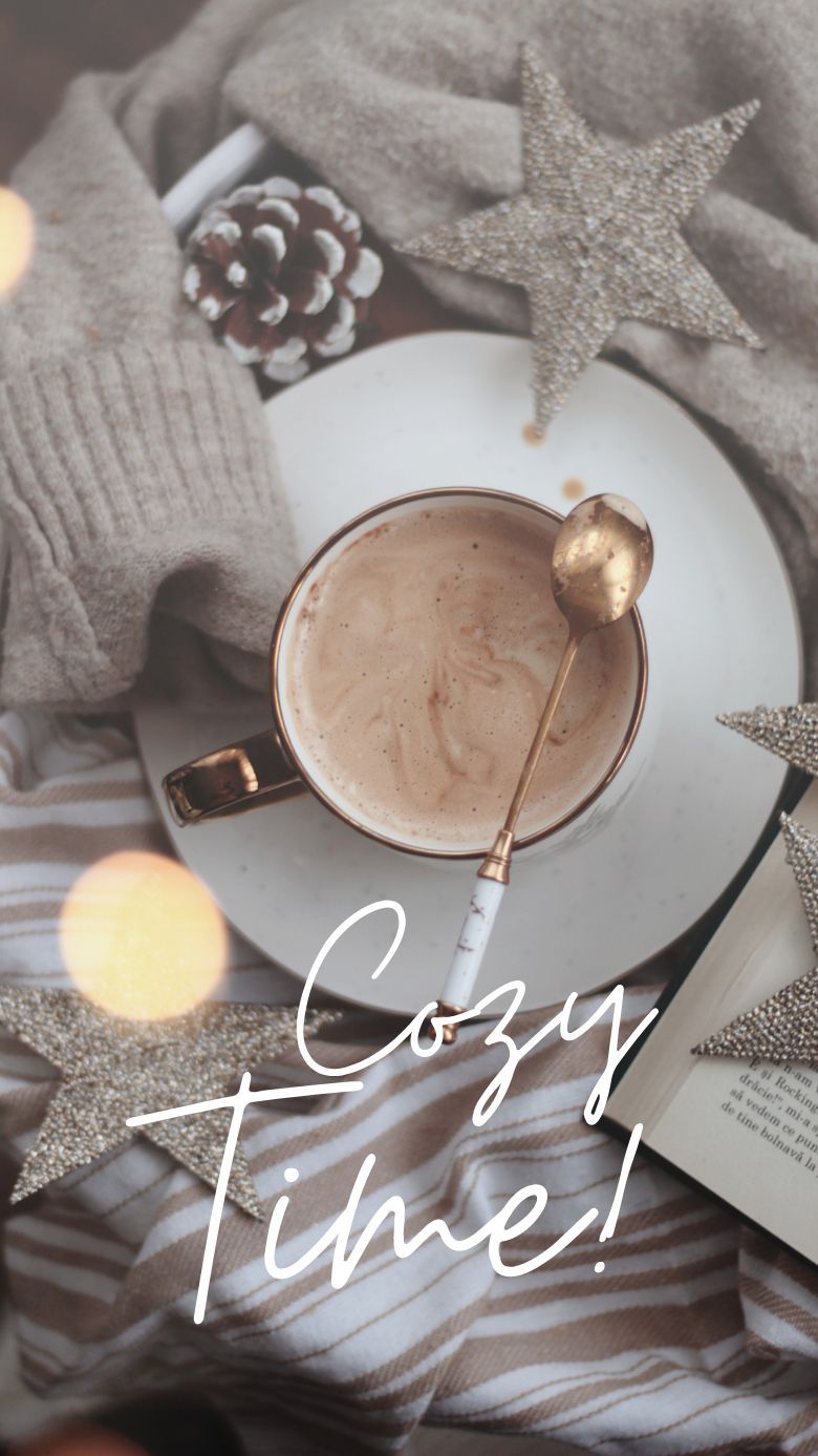 Cozy time image with a cup of coffee, a book, and a warm sweater. - Warm, winter, cozy, coffee