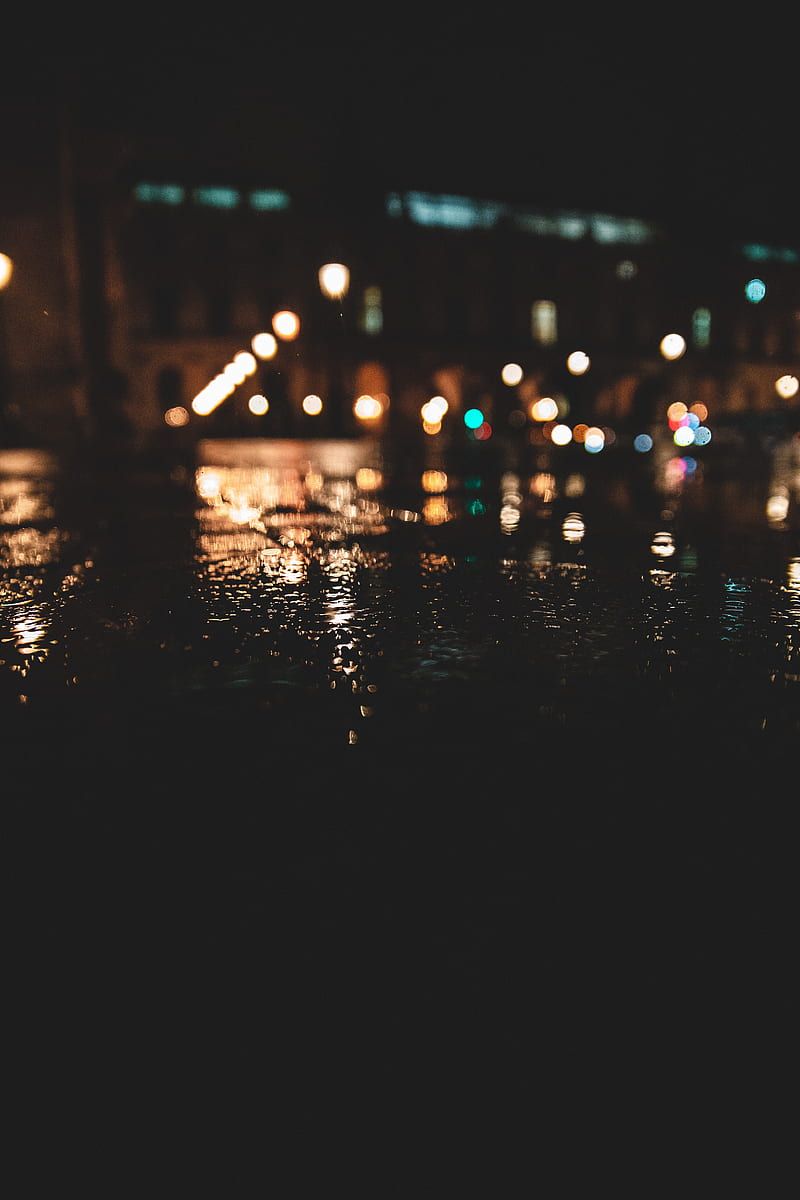 Lights Blurred, background, beauty, blur, city, dark, HD phone wallpaper