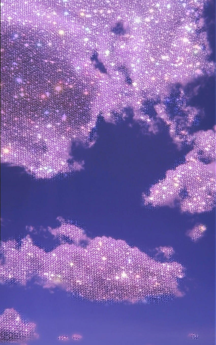 Aesthetic glitter cloud HD wallpaper