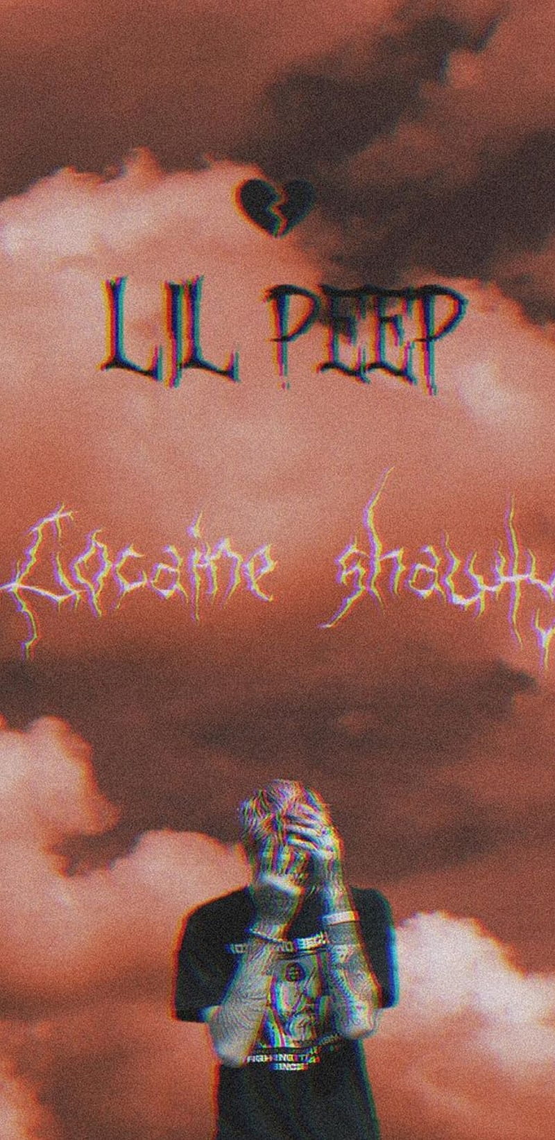Lil peep shawty, aesthetic, aussie, dark, depressed, lilpeep, rap, red, sad, HD phone wallpaper