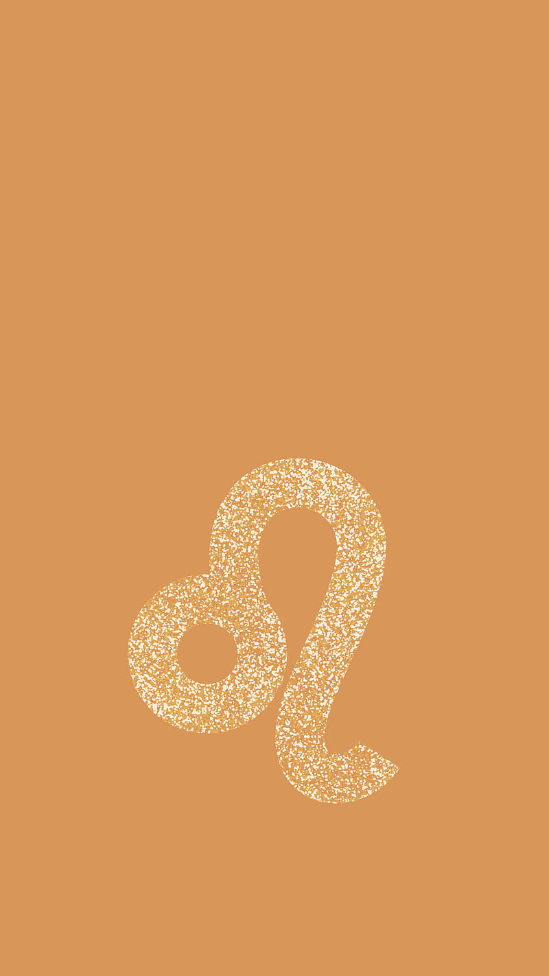 A Leo zodiac sign wallpaper for phone in brown and white. - Leo