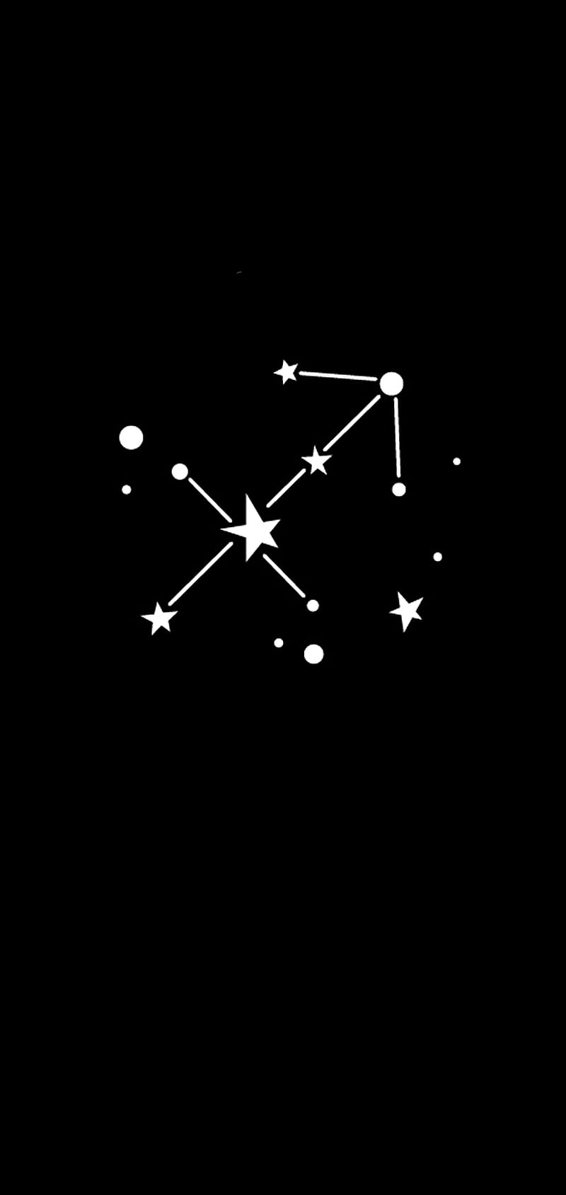 S10 Sagittarius, Kiss, astrology, black, constellation, horoscope, s10 cutout, HD phone wallpaper
