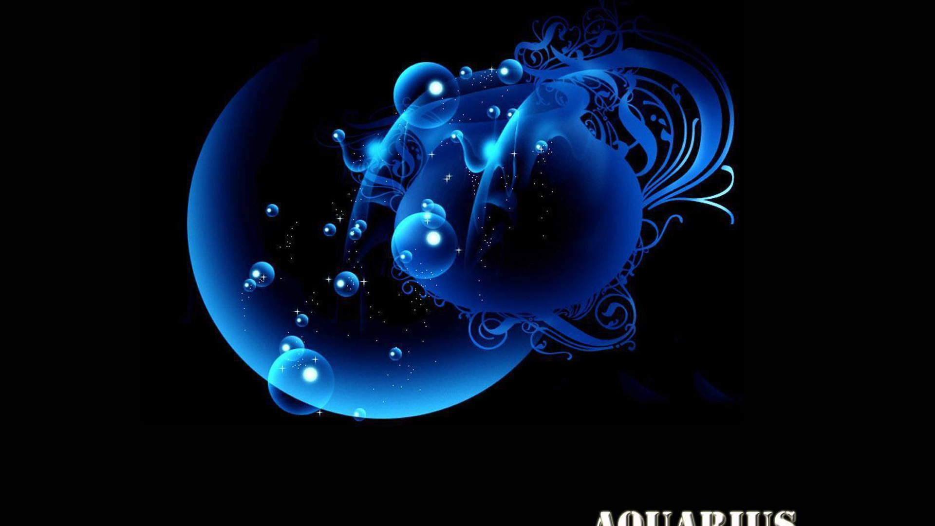 Bubble Water Aquarius In Black Background HD Aquarius Wallpaper