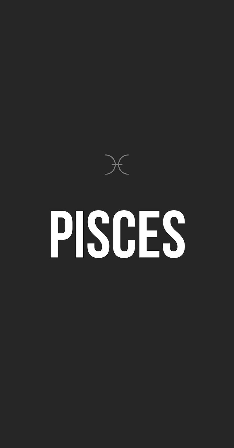 Pisces, black, love, pisces, quotes, simple, star signs, white, white on black, HD phone wallpaper