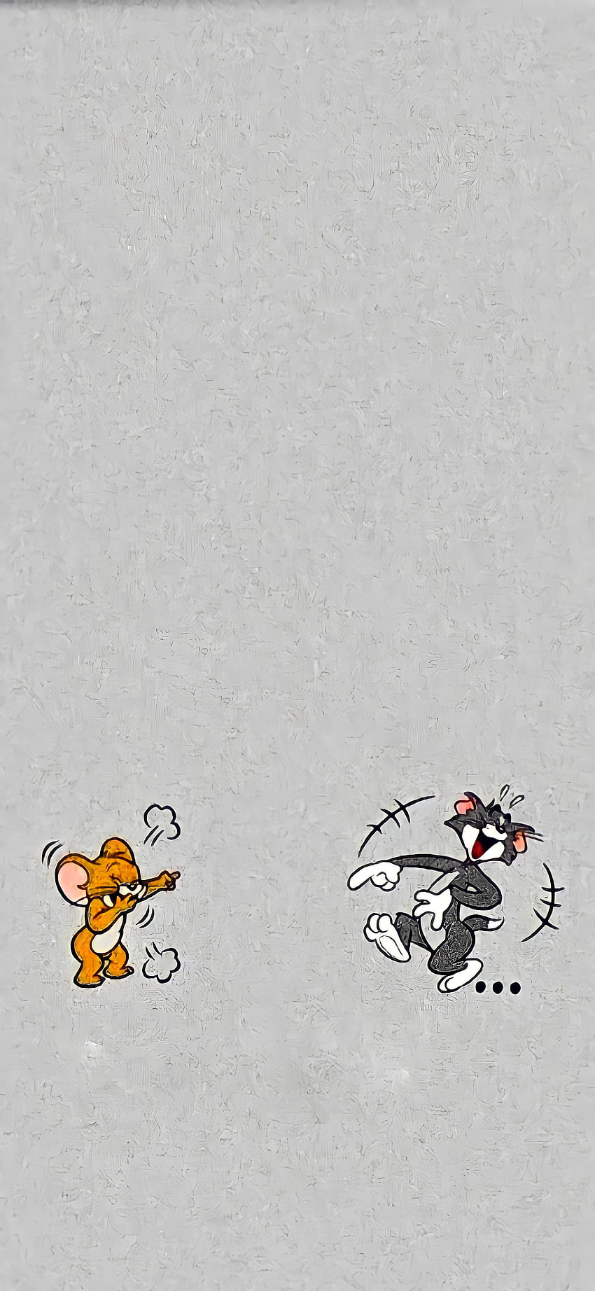 Cartoon characters Tom and Jerry are fighting on a white background - Tom and Jerry