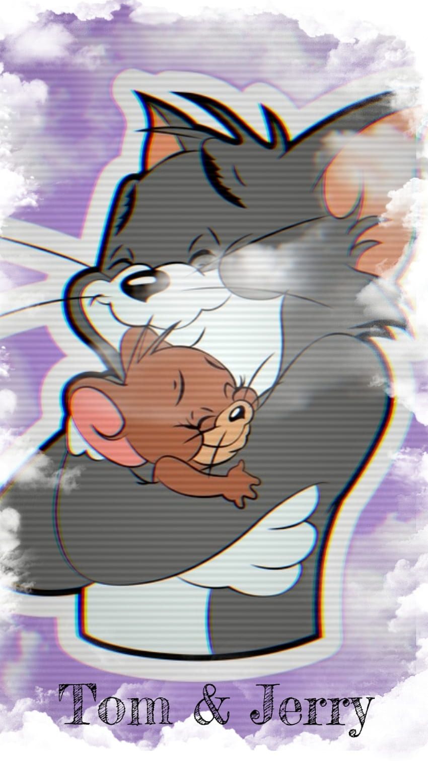 A cartoon cat and mouse holding hands - Tom and Jerry