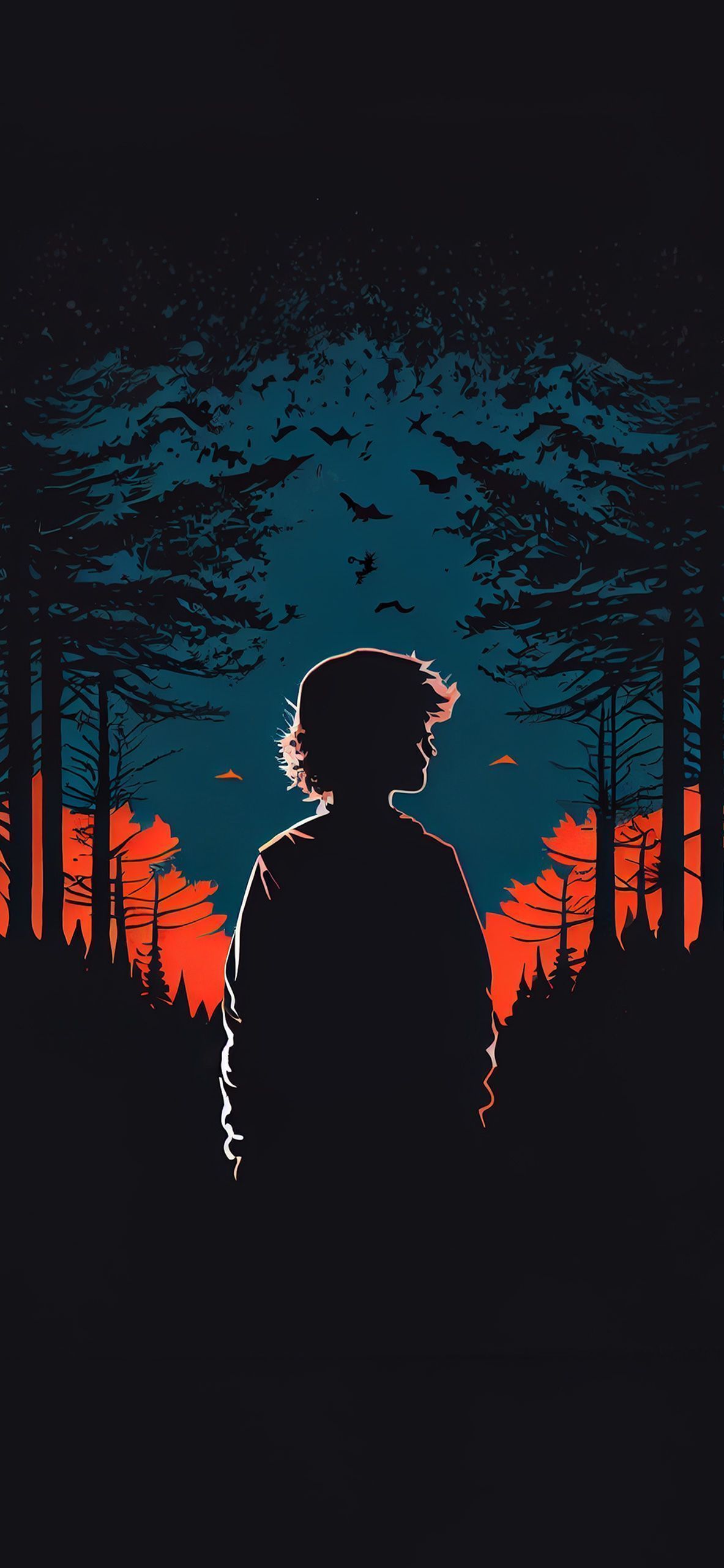The poster for a movie called stranger things - Dark, cool, Game Boy, Stranger Things, forest