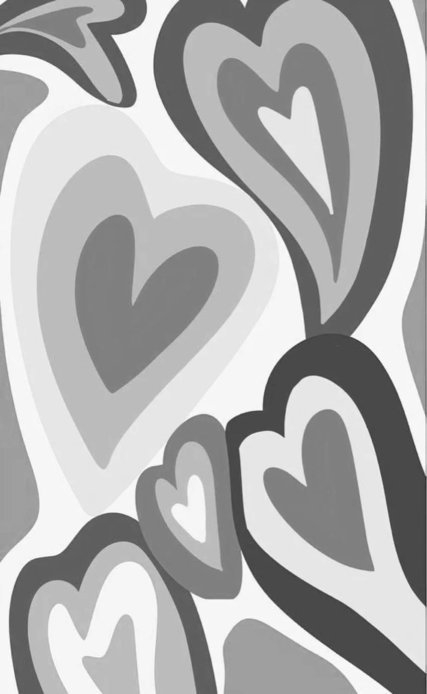 Aesthetic heart black HD phone wallpaper