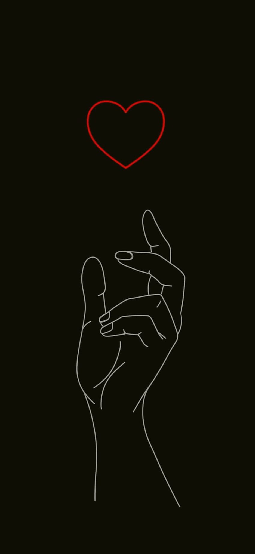 Heart Dark Black Android Ultra 1080× black heart aesthetic HD phone wallpaper
