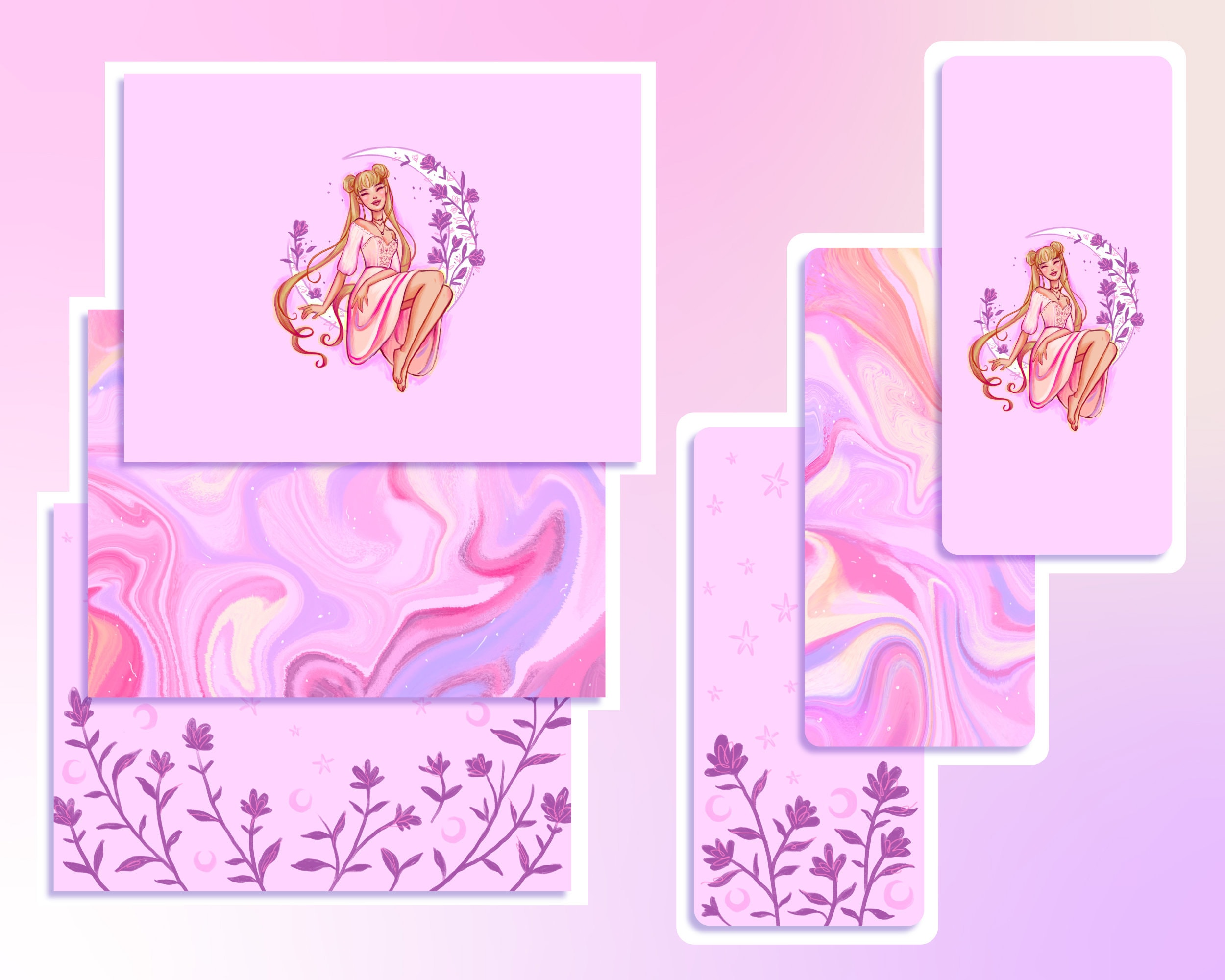 Pastel Sailor Moon Wallpaper Set