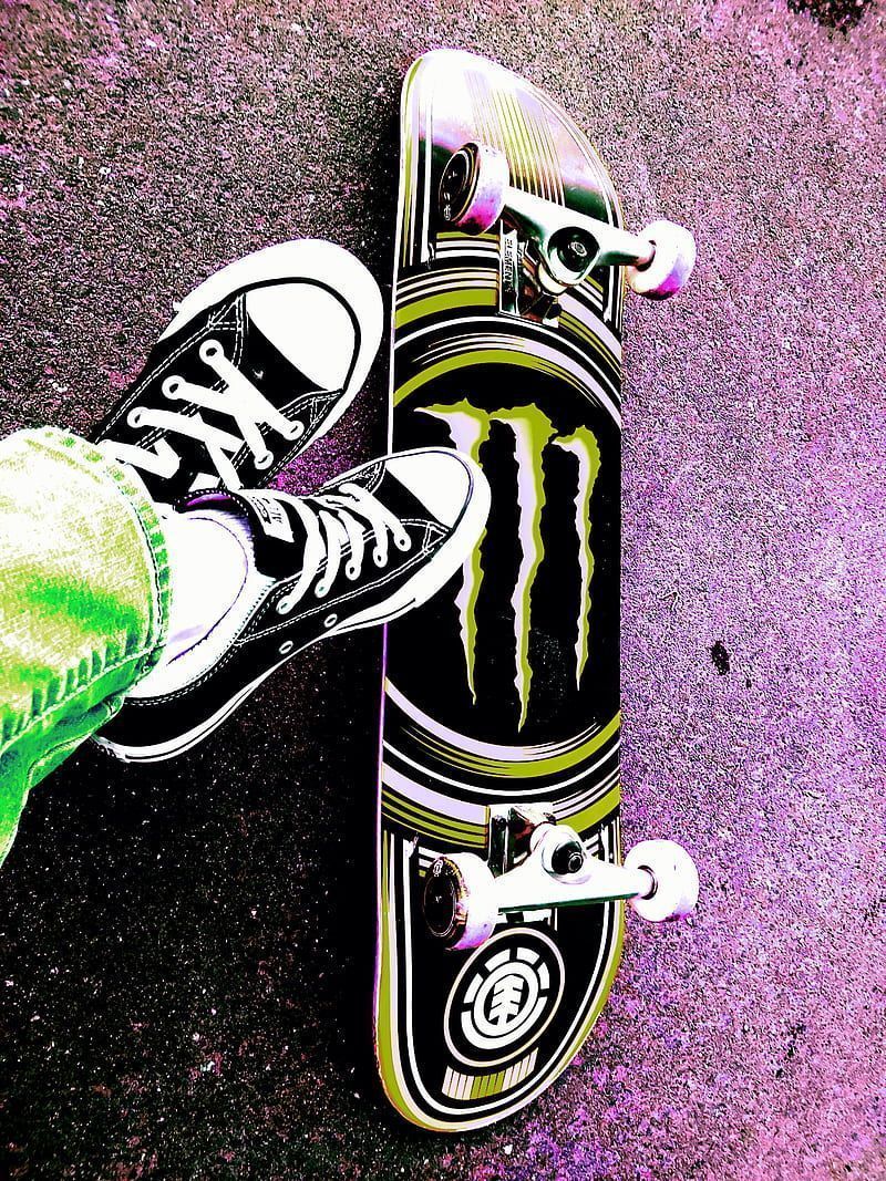 HD green skateboard wallpaper