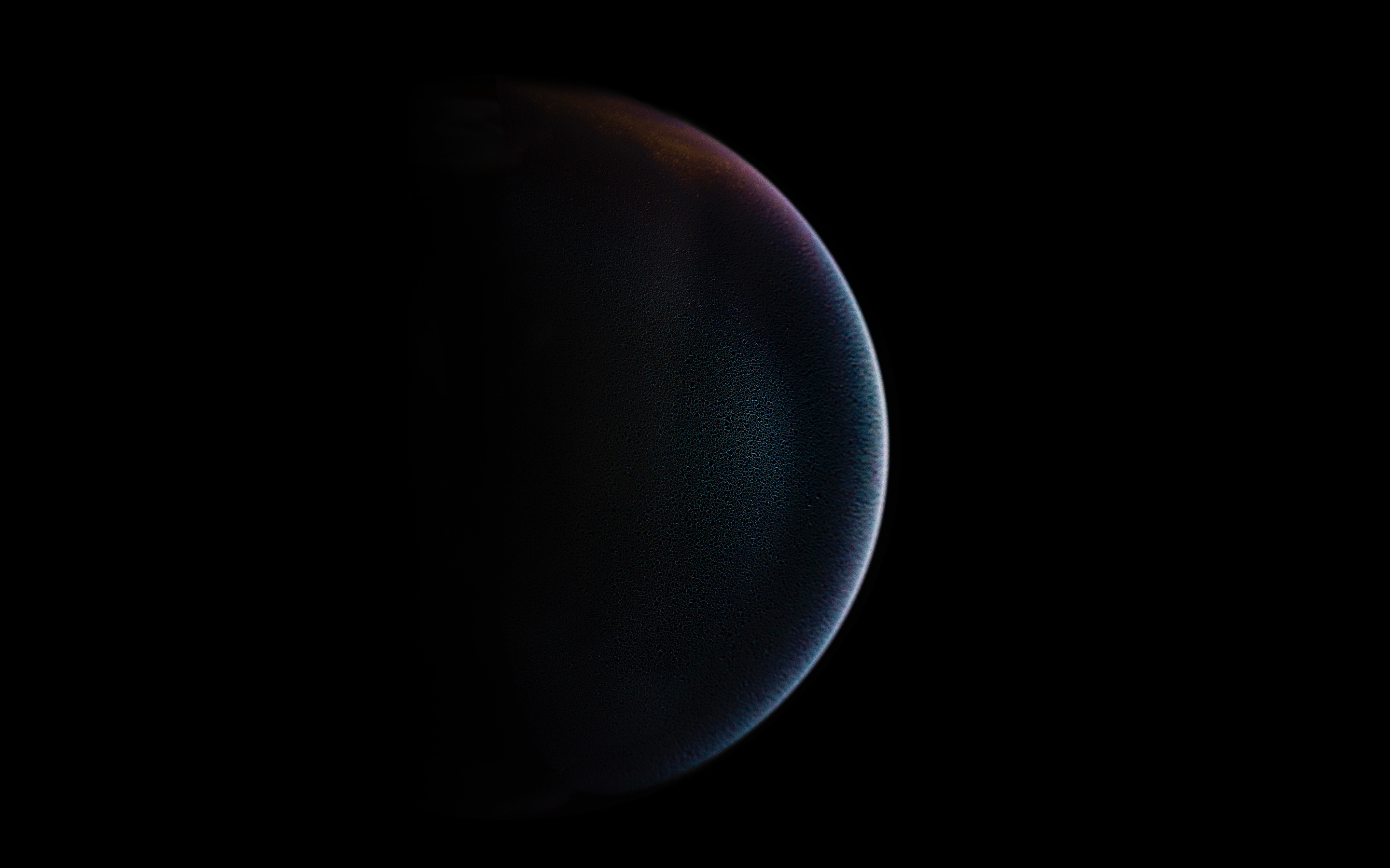 A close-up of a blue planet with a dark background. - Planet