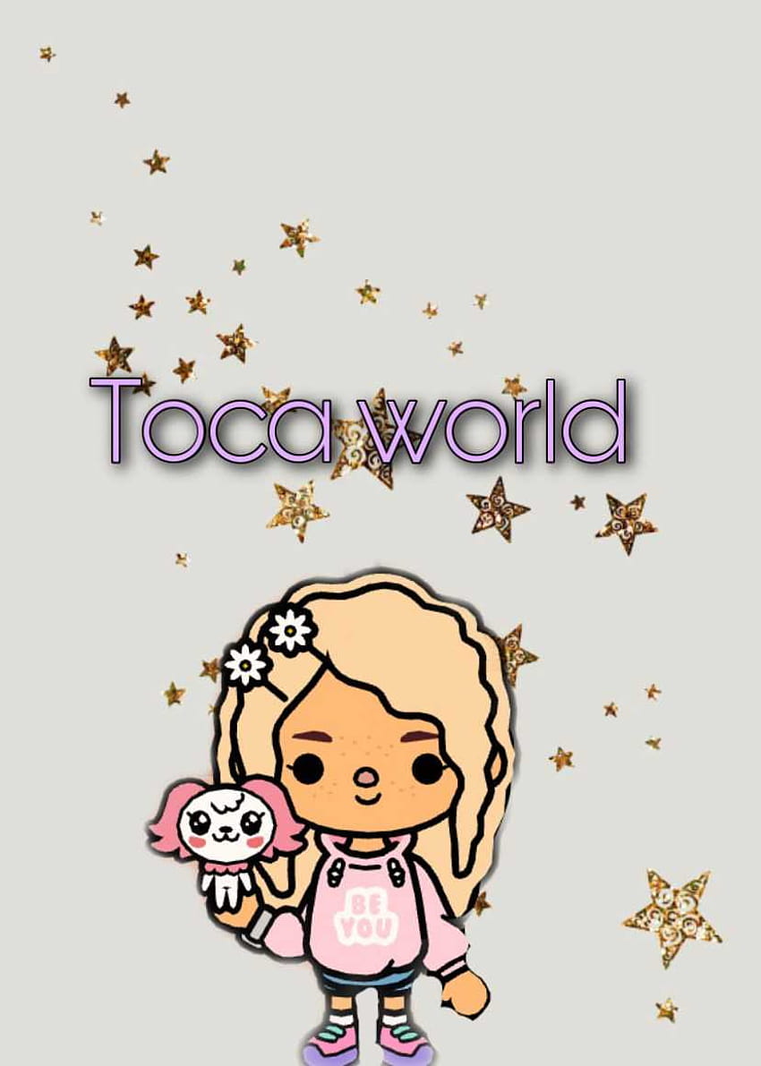 A girl with stars and the words toca world - Toca Boca