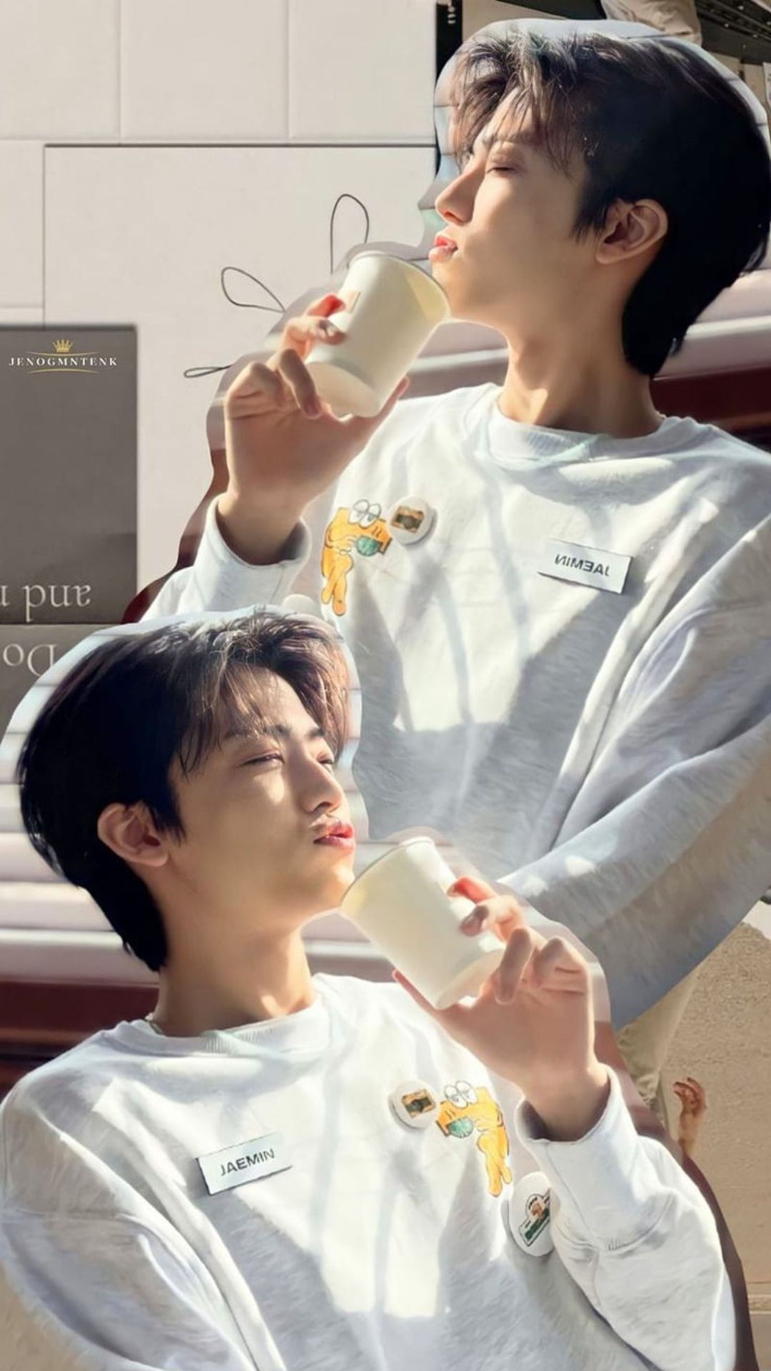 TXT's Soobin and Beomgyu are looking adorable as they drink from matching cups - NCT