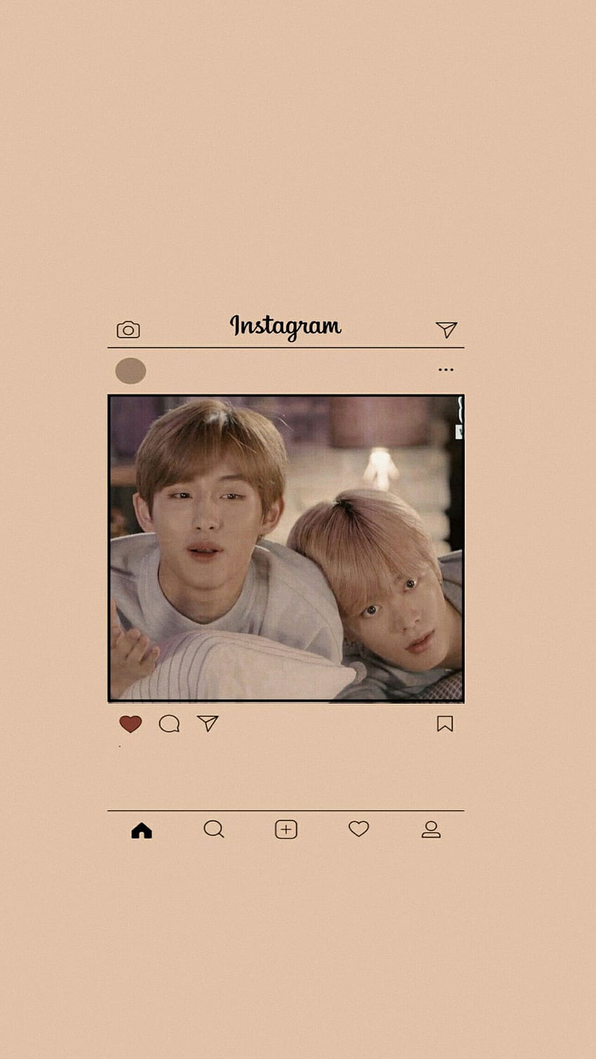 A phone screen with two people on it - NCT