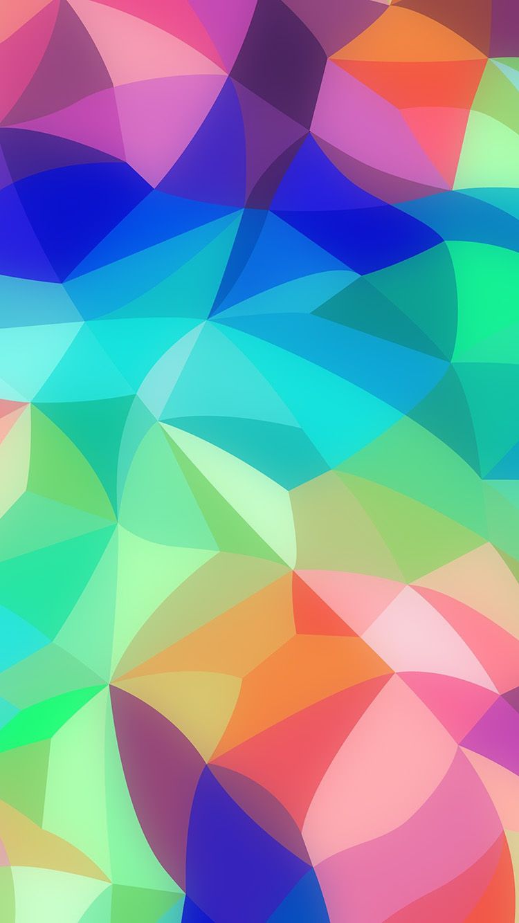 IPhone wallpaper of colorful geometric shapes. - Pastel rainbow