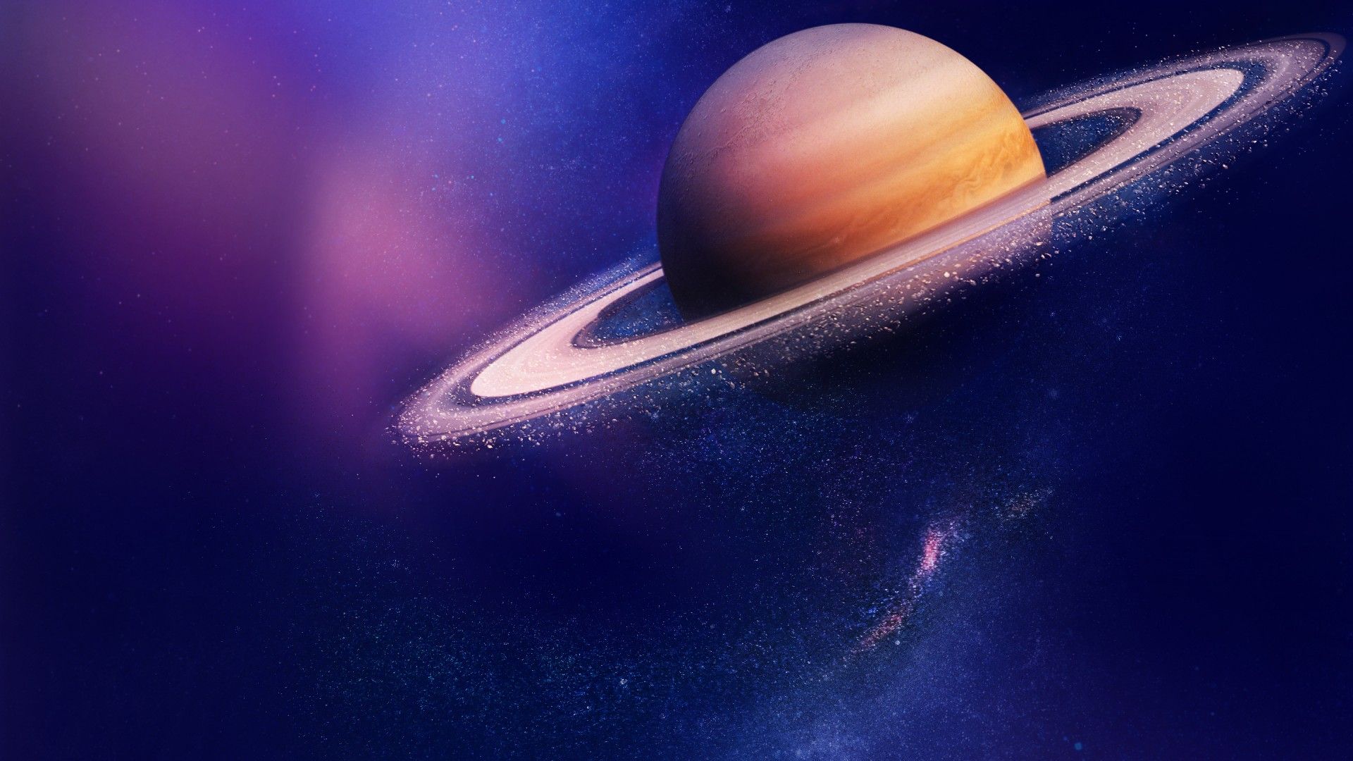 Saturn and its rings are in the sky - Saturn