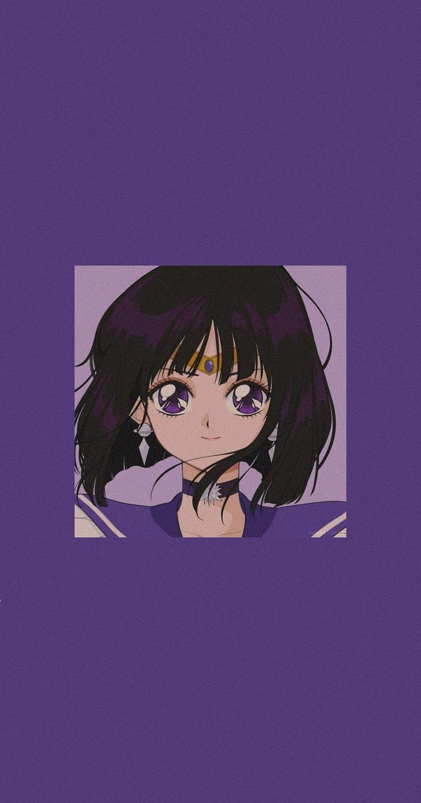 Anime aesthetic background purple phone background sailor moon black hair - Saturn