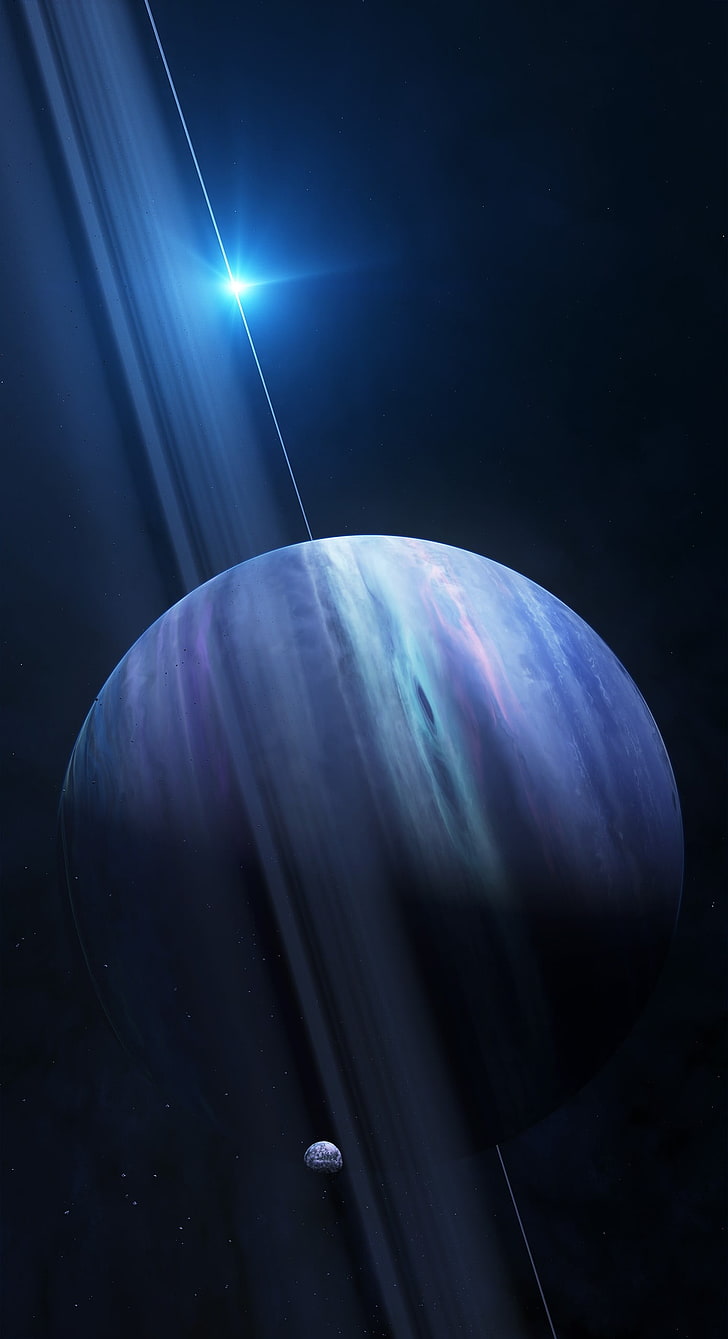 HD wallpaper: Saturn illustration, space art, planet, planetary rings, planet
