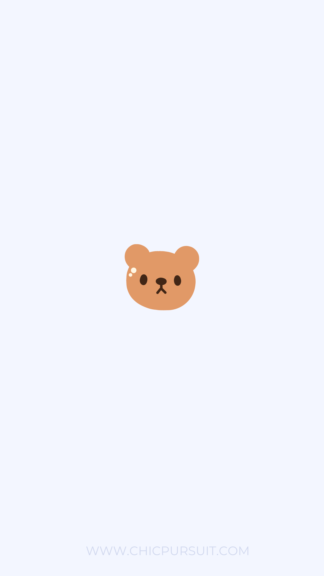 A brown bear face is shown on the screen - Cute iPhone, teddy bear