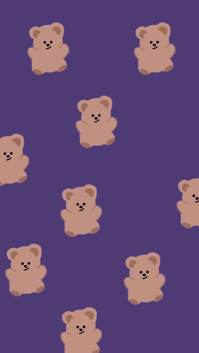 A pattern of teddy bears on purple - Teddy bear