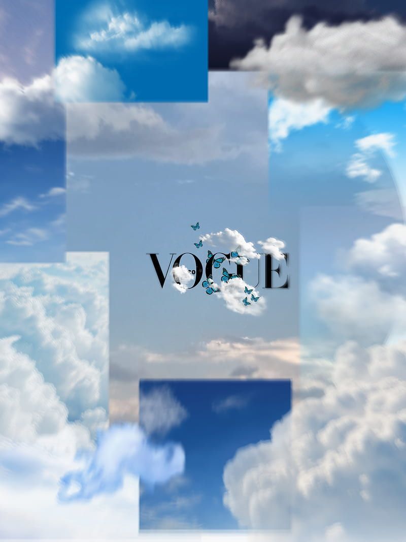 A collage of clouds and the word vogue - Vogue