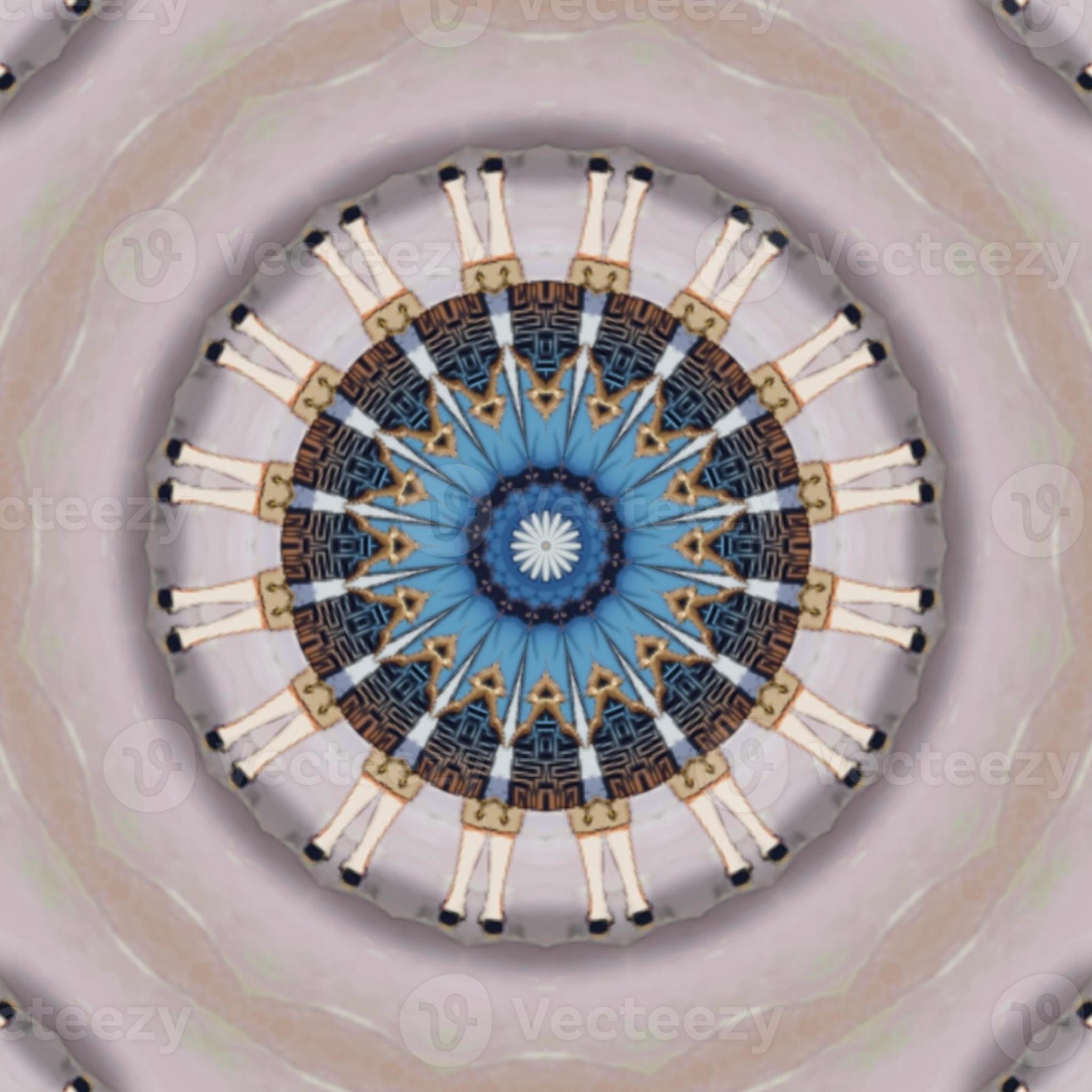 A circular pattern with blue and white colors - Architecture