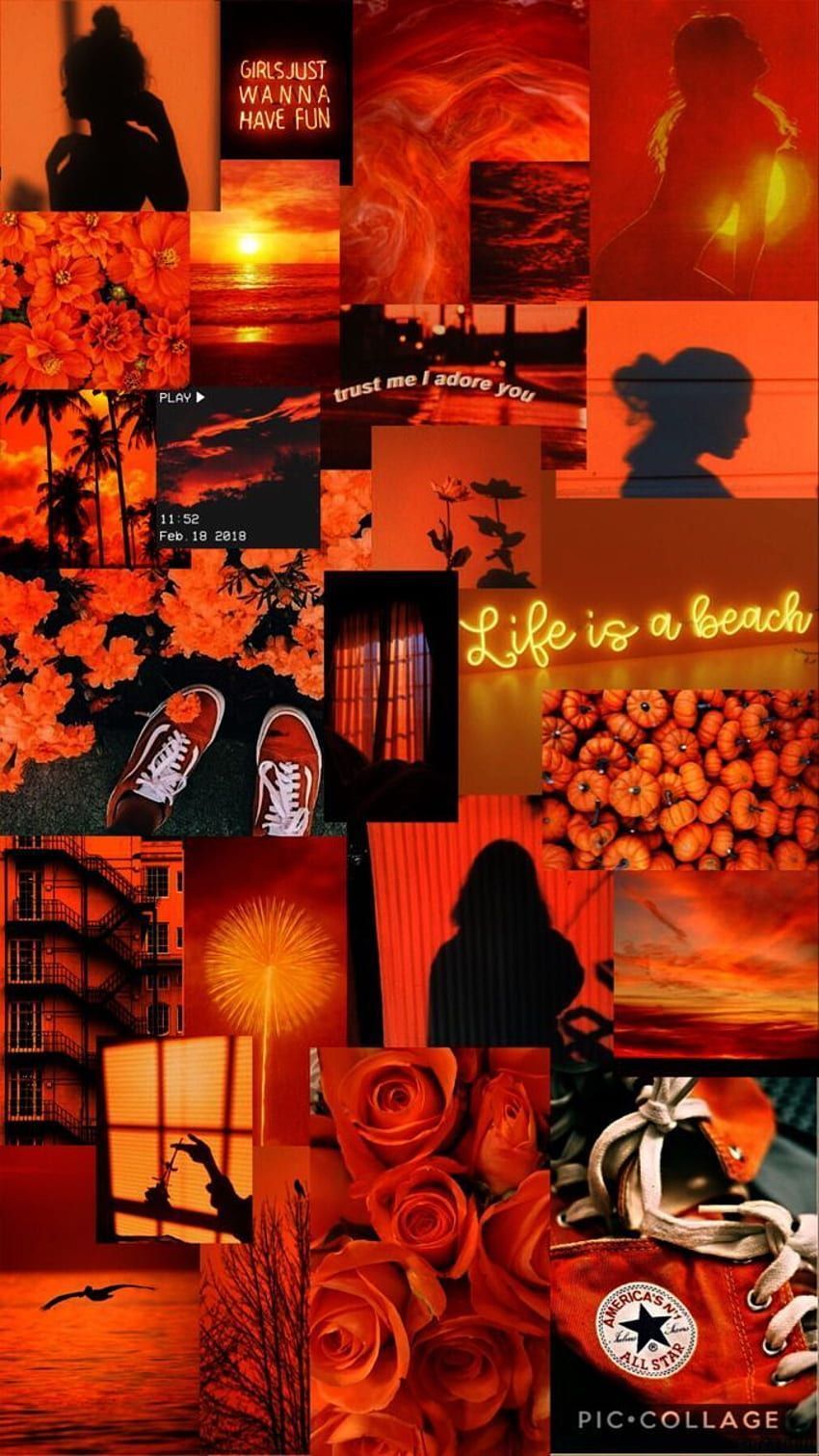 Life is a beach by person - Orange, neon orange, dark orange