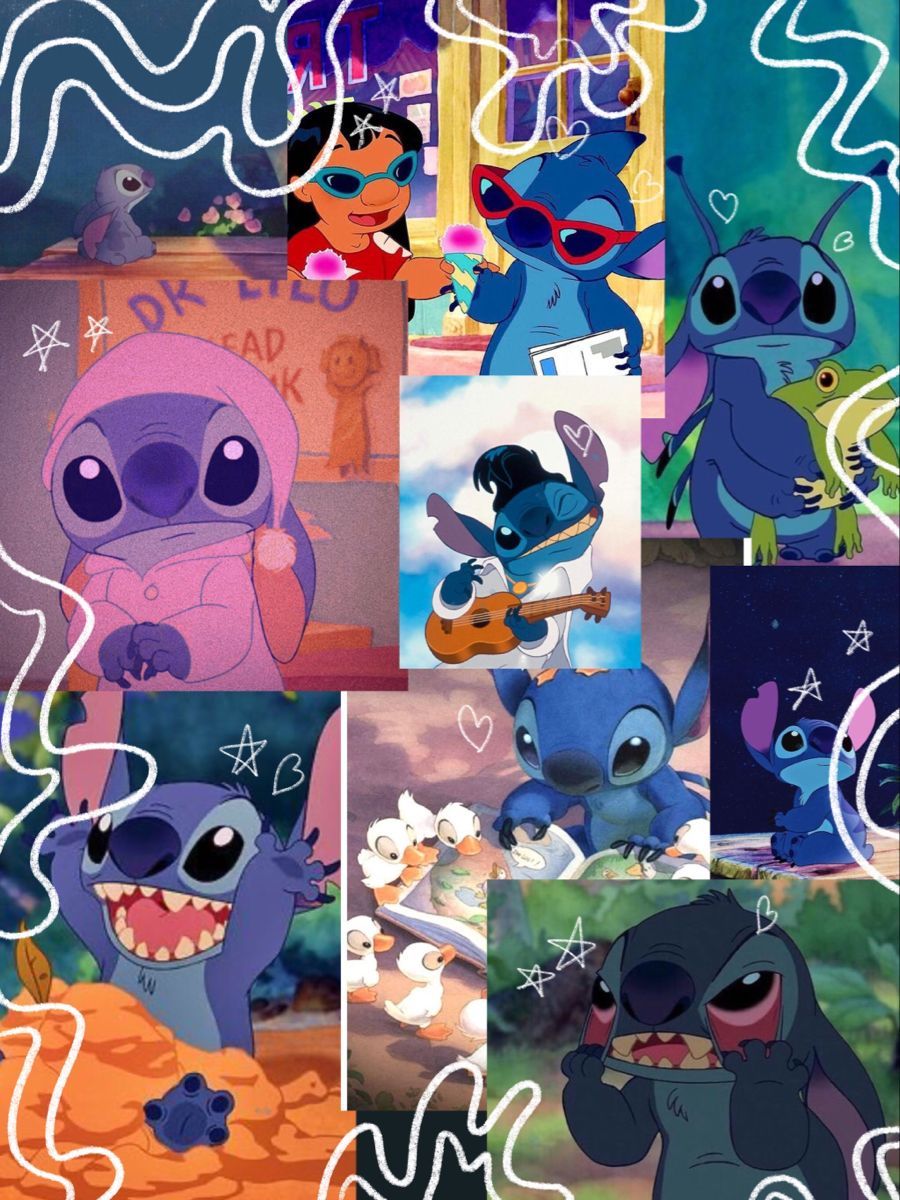 Wallpaper Stitch 606. Disney collage, Cartoon wallpaper iphone, Lilo and stitch 2002