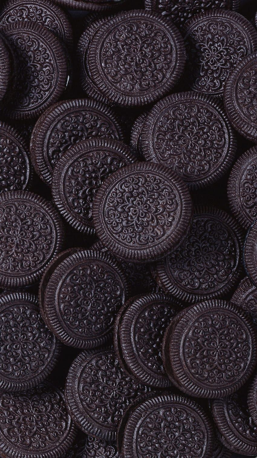 A close up of chocolate sandwich cookies - Oreo