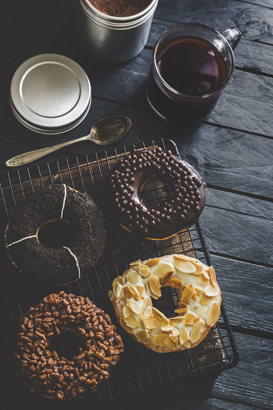 HD wallpaper: baked doughnuts on tray, rice crispy, chocolate, cereal, oreo