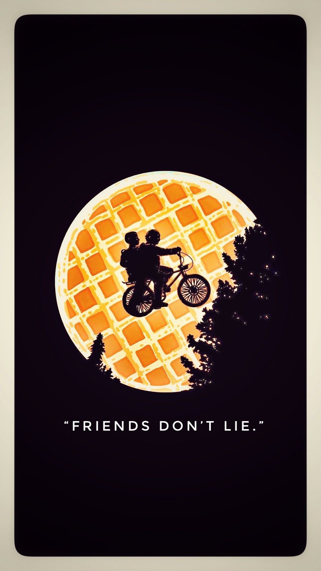 Stranger Things and E.T. iPhone wallpaper. Friends don't lie. - Stranger Things