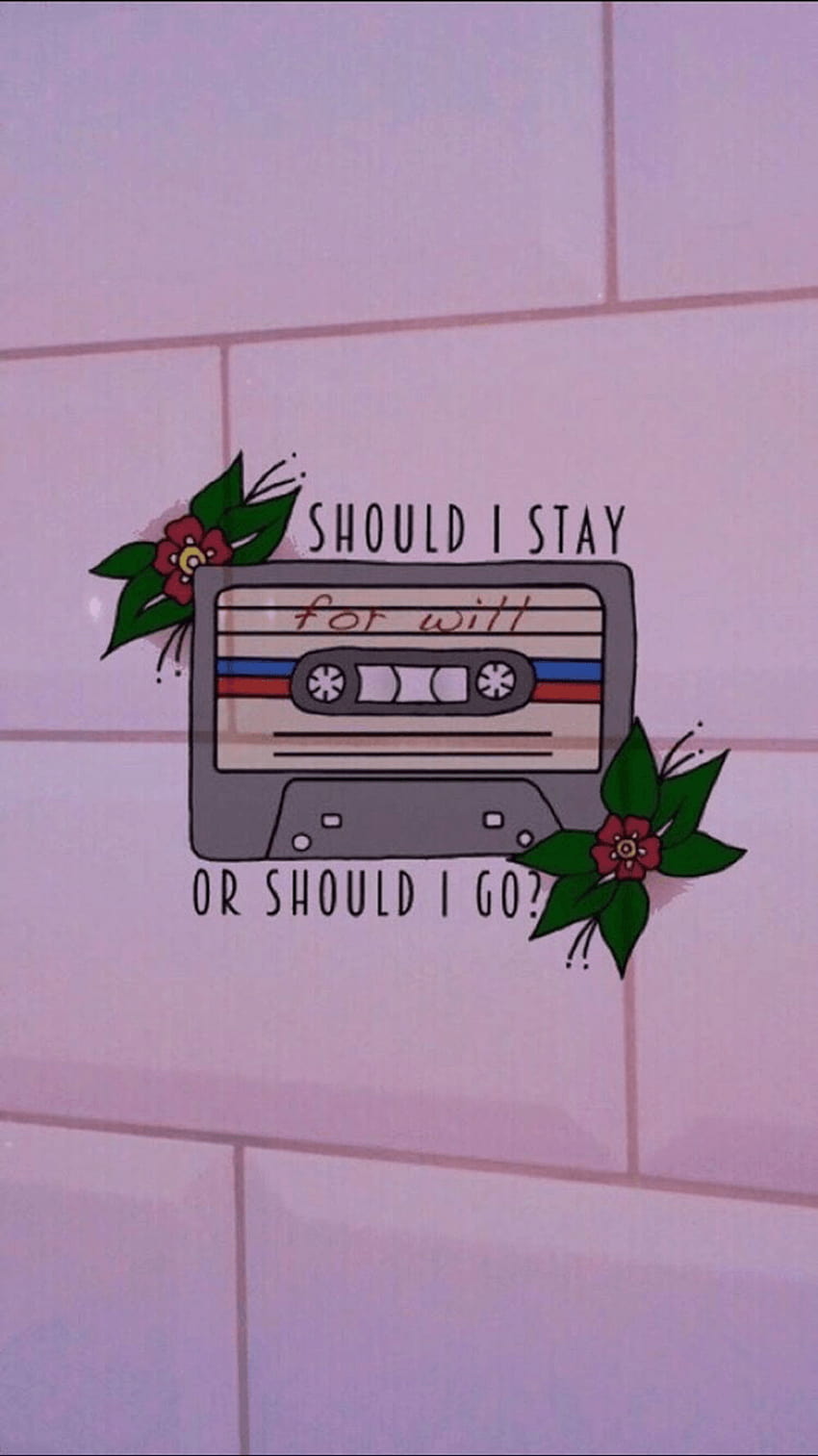 A cassette tape with flowers on it - Stranger Things