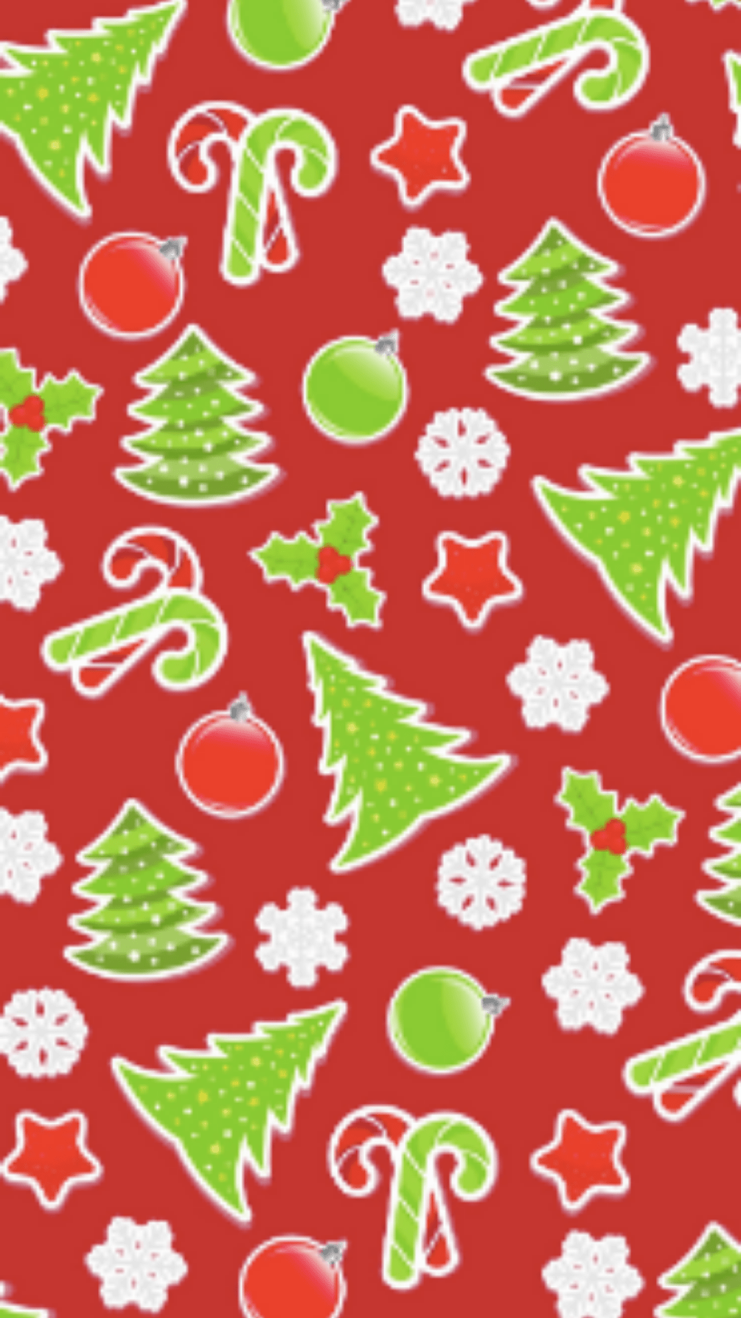 A christmas pattern with candy canes and other decorations - Christmas