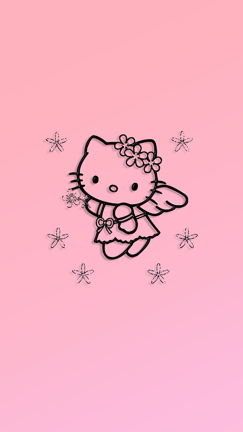 HD hello kitty pink wallpaper
