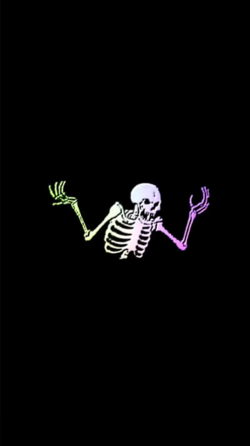 Angry skeleton, angry, colorful, holidays, skeleton, spooky, HD phone wallpaper