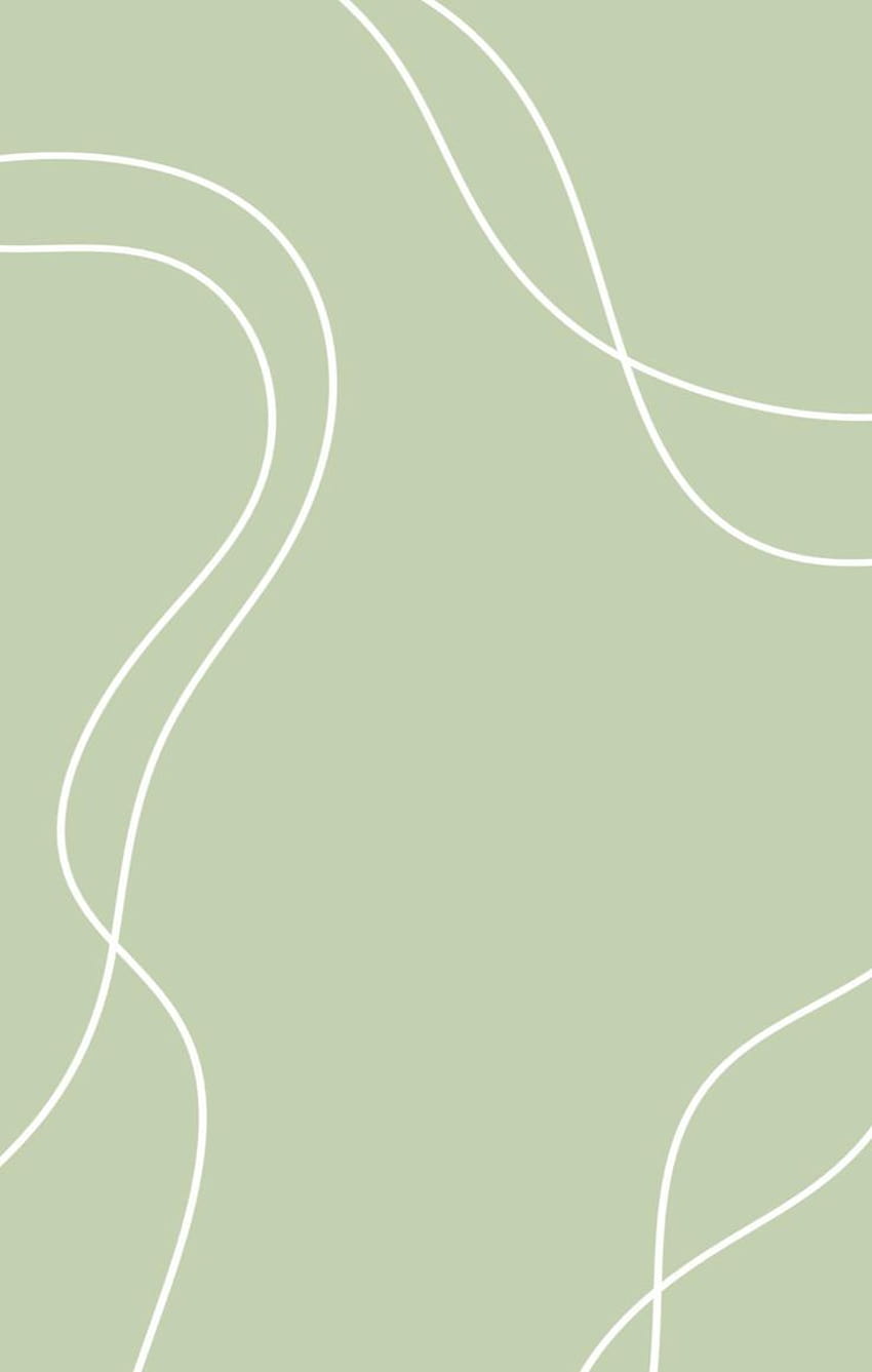 A green background with white squiggly lines on it - Sage green