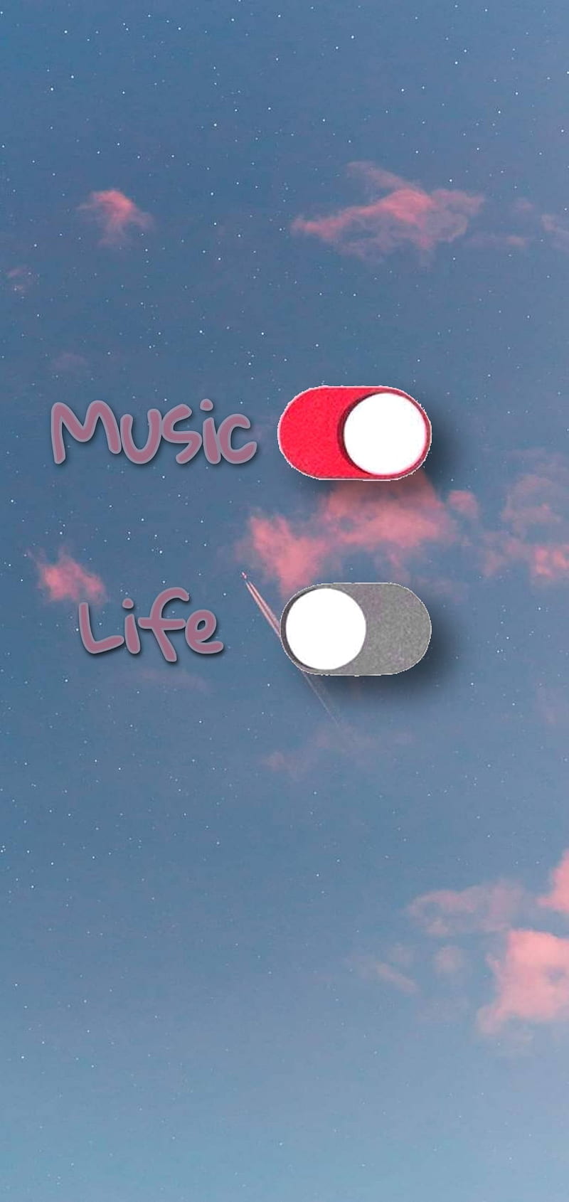 Music ON life OFF, aesthetic, top, HD phone wallpaper