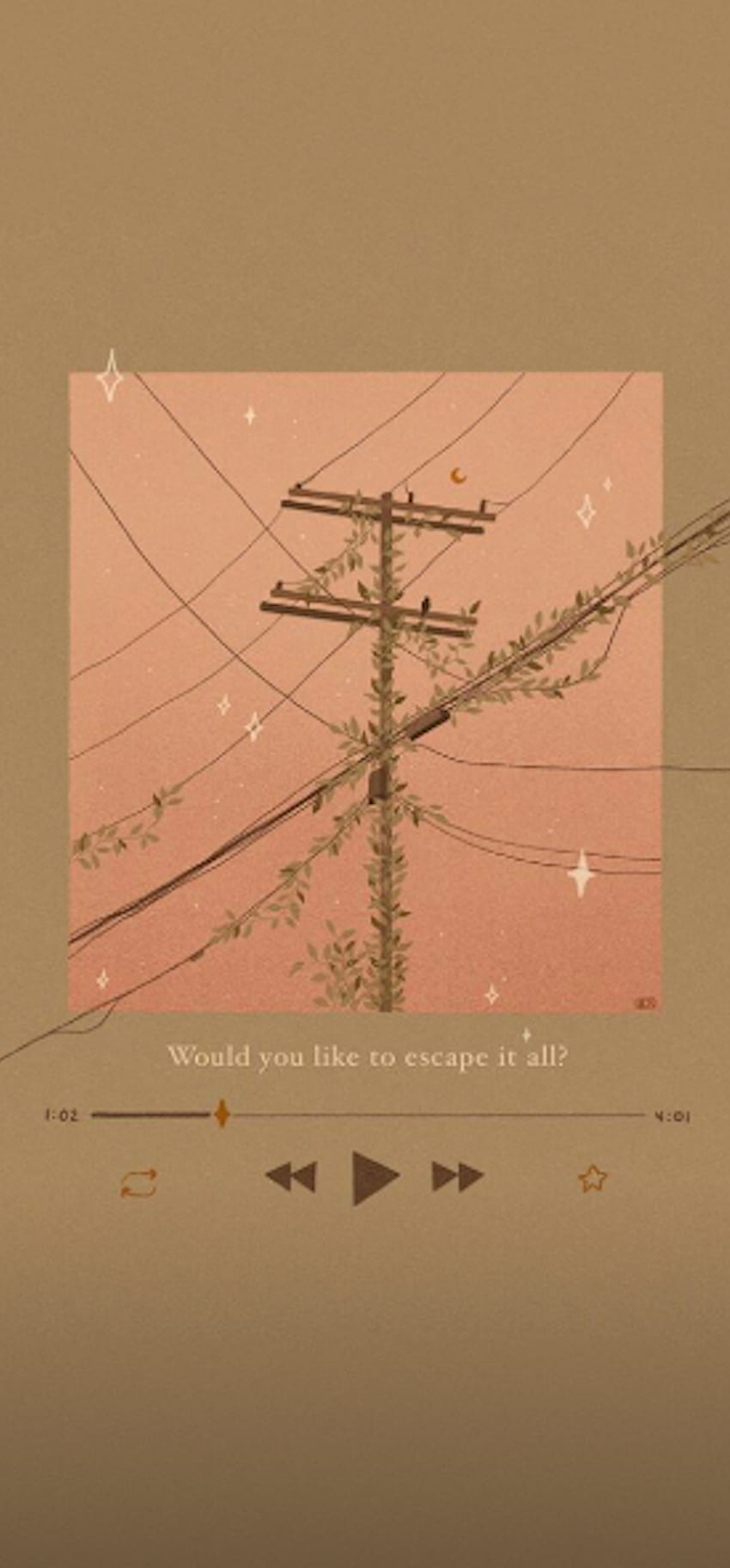 A poster with an image of power lines - Music