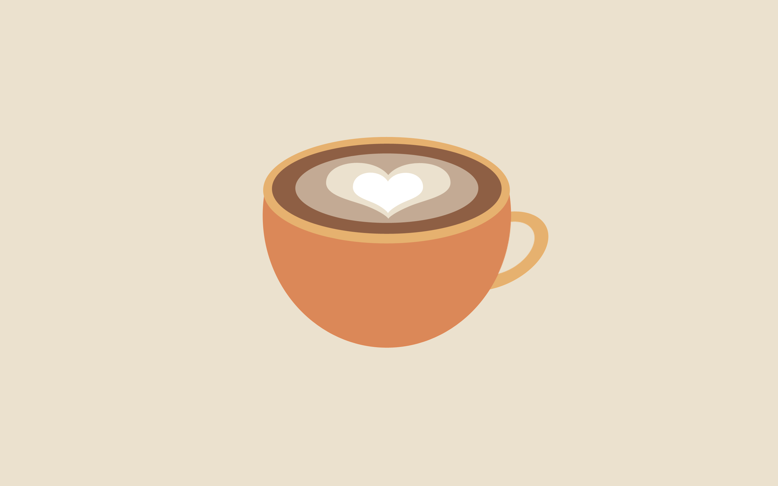 A cup of coffee with heart on top - Coffee