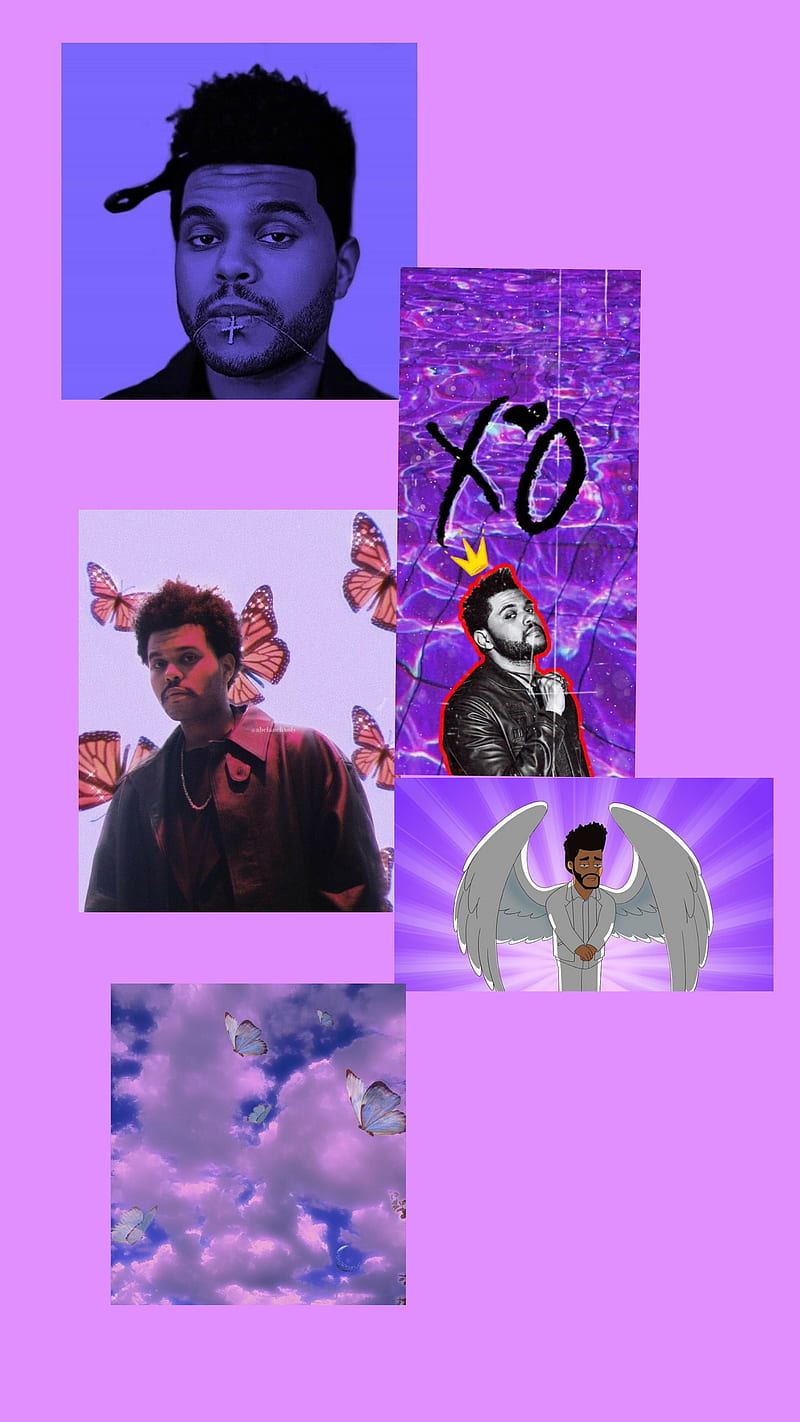 The Weeknd, aesthetic, purple, HD phone wallpaper