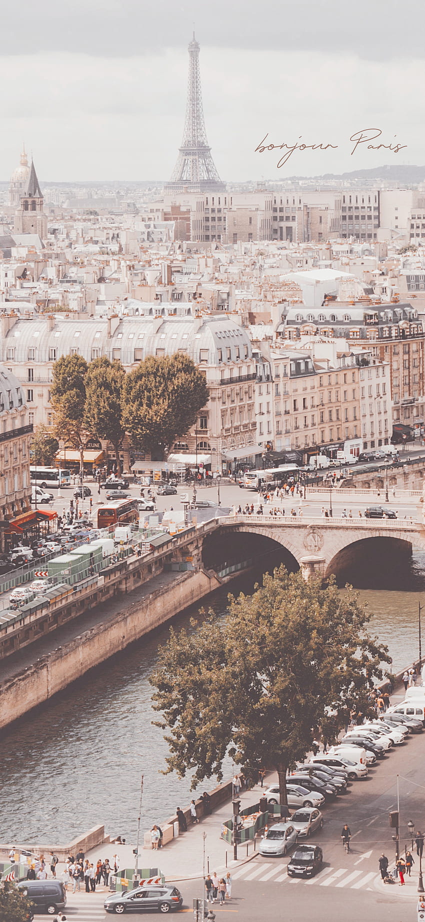 Aesthetic photo of Paris with the Eiffel Tower in the background - Paris