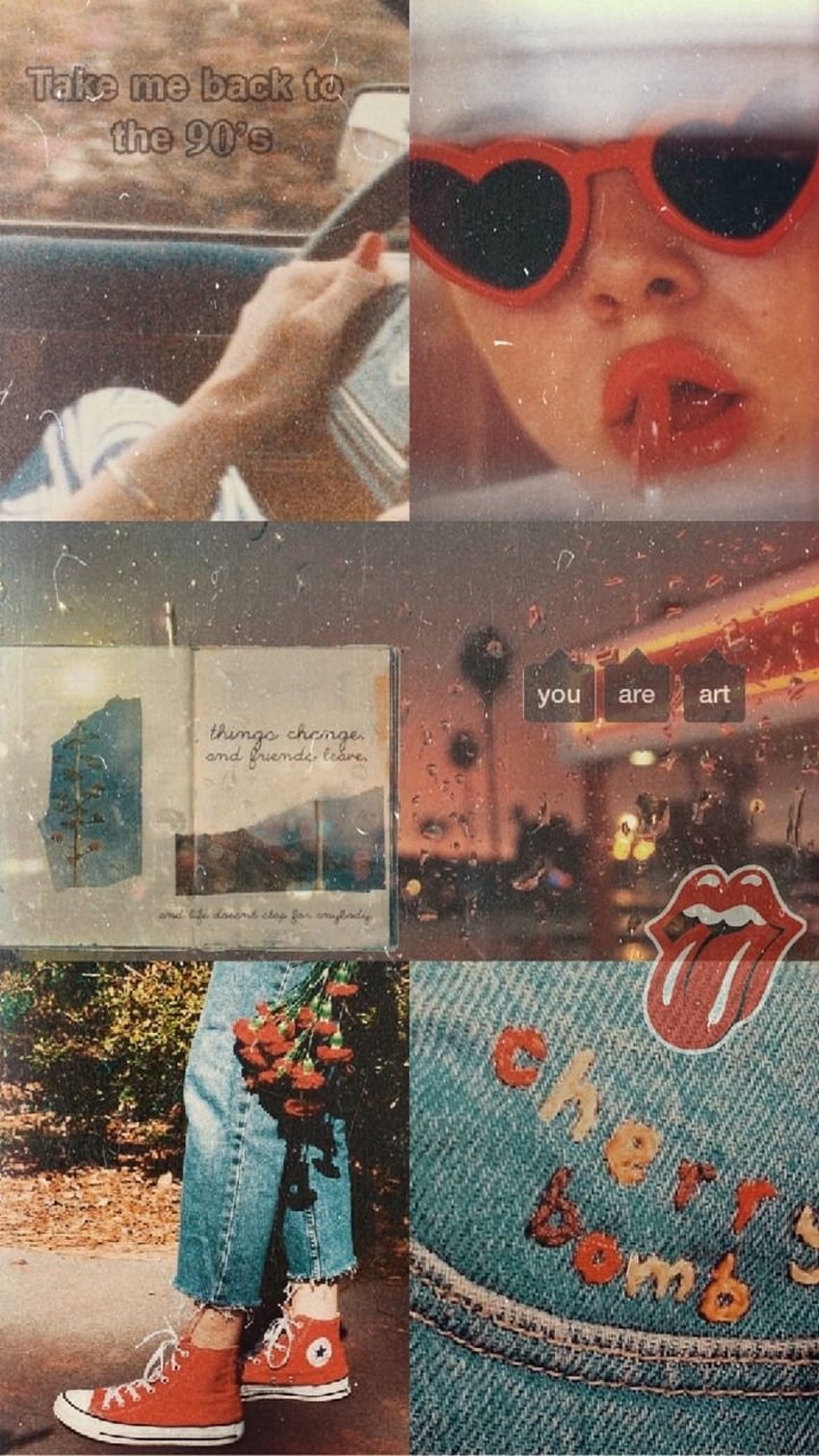 Aesthetic Background Vintage Aesthetic Collage Portal, 90 Collage HD phone wallpaper
