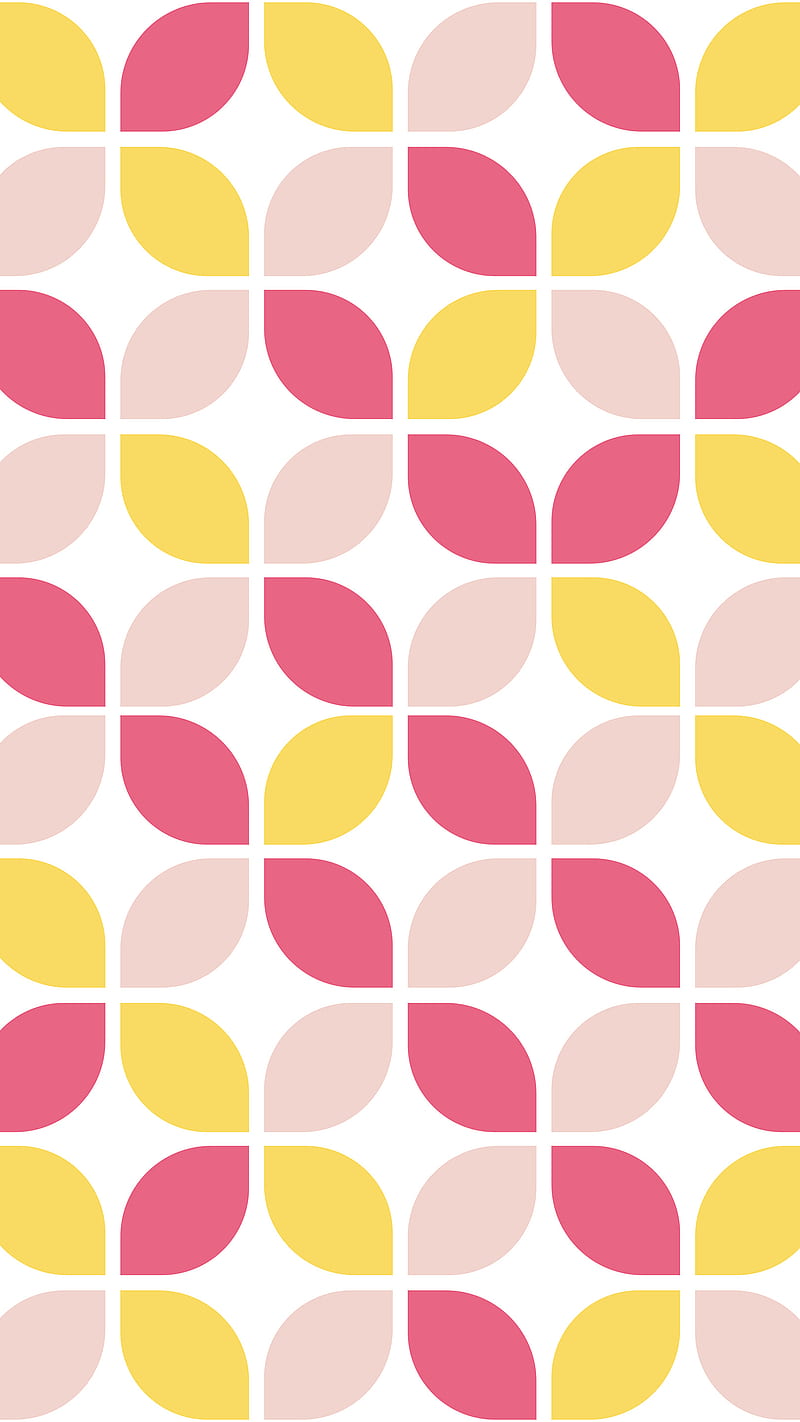 60s Vibe Leaf Pattern, Cool, Cute, Drawing, Geometric, Minimal, Pink, HD phone wallpaper